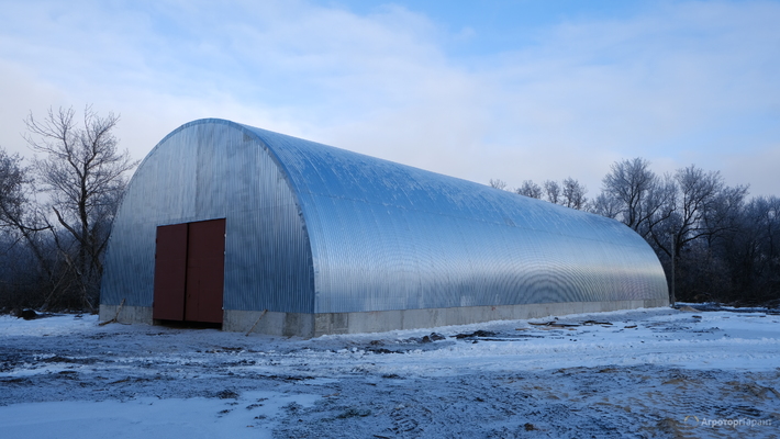 Строительство ангаров - зерноскладов шириной 19 м для КФХ и фермеров